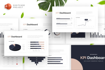 Ghotic Style KPI Dashboard - PowerPoint Template
